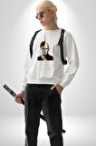 Karanlıklar Lordu Asa Harry Potter Benzerliği Erkek Kadın Unisex Dijital Baskılı Beyaz Sweatshirt