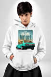 Hatıraları Canlandıran Tofaş Efsanesi! Erkek Kadın Beyaz Dijital Baskılı Kapüşonlu Sweatshirt Hoodie