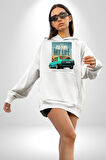 Hatıraları Canlandıran Tofaş Efsanesi! Erkek Kadın Beyaz Dijital Baskılı Kapüşonlu Sweatshirt Hoodie