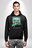Hatıraları Canlandıran Tofaş Efsanesi! Erkek Kadın Siyah Dijital Baskılı Kapüşonlu Sweatshirt Hoodie