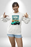 Hatıraları Canlandıran Tofaş Efsanesi! Erkek Kadın Unisex Dijital Baskılı Beyaz Sweatshirt