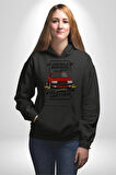 Gidenler Masal Kalanlar Efsane: Tofaş Aşkı! Erkek Kadın Siyah Dijital Baskılı Kapüşonlu Sweatshirt Hoodie
