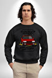 Gidenler Masal Kalanlar Efsane: Tofaş Aşkı! Erkek Kadın Unisex Dijital Baskılı Siyah Sweatshirt
