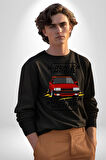 Gidenler Masal Kalanlar Efsane: Tofaş Aşkı! Erkek Kadın Unisex Dijital Baskılı Siyah Sweatshirt