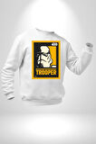 Stormtrooper Gücüyle Güç Seninle Olsun Erkek Kadın Unisex Dijital Baskılı Beyaz Sweatshirt