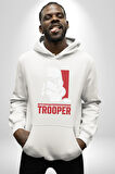 Stormtrooper Stiliyle Güç Seninle Olsun! Erkek Kadın Beyaz Dijital Baskılı Kapüşonlu Sweatshirt Hoodie