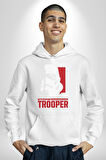 Stormtrooper Stiliyle Güç Seninle Olsun! Erkek Kadın Beyaz Dijital Baskılı Kapüşonlu Sweatshirt Hoodie