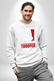 Stormtrooper Stiliyle Güç Seninle Olsun! Erkek Kadın Unisex Dijital Baskılı Beyaz Sweatshirt