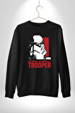 Stormtrooper Stiliyle Güç Seninle Olsun! Erkek Kadın Unisex Dijital Baskılı Siyah Sweatshirt