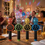 Delux Serisi Müzik Aleti Bluetooth Cihaz Şarkı Söyleme Kablosuz Karaoke Mikrofonu