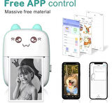 Taşınabilir Portatif Mini Cep Yazıcı Bluetooth Bağlantılı Telefon Bilgisayar Ve Tablet Uyumlu