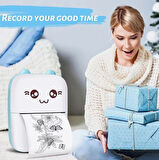 Taşınabilir Portatif Mini Cep Yazıcı Bluetooth Bağlantılı Telefon Bilgisayar Ve Tablet Uyumlu