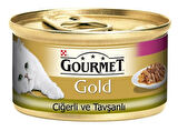 Gourmet Gold Tavşan ve Ciğerli Yetişkin Konserve Kedi Maması 85 Gr