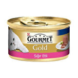 Gourmet Gold Kıyılmış Sığır Etli Yetişkin Konserve Kedi Maması 85 Gr