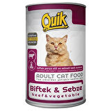 Quik Biftek ve Sebzeli Yetişkin Konserve Kedi Maması 415 Gr