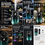 R8POINT Araç Koku Difüzörü Hava Nemlendiricisi 160 ml Akıllı Aroma Atomizeri 200 Mah Şarjlı Type-C LED Işıklı