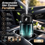 R8POINT Araç Koku Difüzörü Hava Nemlendiricisi 160 ml Akıllı Aroma Atomizeri 200 Mah Şarjlı Type-C LED Işıklı