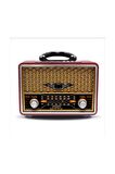Meier M-156bt Bluetooth Hoparlör Ahşap Görünümlü Nostaljik Fm Radyo Sd/usb/aux