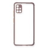 Samsung Galaxy A71 Kılıf Miami Şeffaf Silikon - Açık Mor