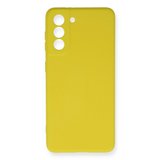 Samsung Galaxy S21 Fe Kılıf Nano İçi Kadife Silikon - Sarı