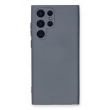 Samsung Uyumlu Galaxy S23 Ultra Kılıf Nano İçi Kadife Silikon - Gri