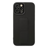 İphone 12 Pro Max Kılıf Mega Standlı Silikon - Siyah