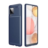 Samsung Uyumlu Galaxy A22 Kılıf Auto Focus Karbon Kapak - Lacivert