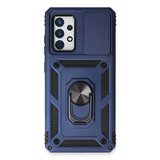 Samsung Uyumlu Galaxy A53 5g Kılıf Pars Lens Yüzüklü Silikon - Lacivert