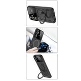 Samsung Uyumlu Galaxy S24 Fe Kılıf Joy Lens Standlı Kapak - Koyu Yeşil