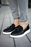 RAMER CH002 RBT Loafer Verniciata Erkek Ayakkabı SIYAH