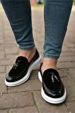RAMER CH002 RBT Loafer Verniciata Erkek Ayakkabı SIYAH