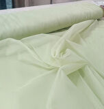 Çocuk Odası Dökümlü Düz Tül Perde - Açık Yeşil - Pileli Dikim 1x2,5 Pile