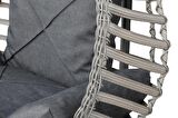 Rattan Tek Kişilik Salıncak Gri2