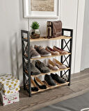 Ravilo Çok Amaçlı Raf 4 Katlı Ayakkabılık Meşe