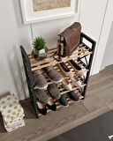 Ravilo Çok Amaçlı Raf 4 Katlı Ayakkabılık Meşe