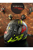 RAPID 2 RAVEN MAT SİYAH-GRİ-NEON SARI KASK