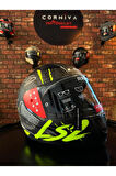 RAPID 2 RAVEN MAT SİYAH-GRİ-NEON SARI KASK