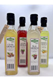 Yusuf Efendi %100 Doğal Fermente Sirke 4’lü Set (Ceviz, Üzüm, Alıç, Ananas) – 500 ml x 4
