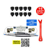 VW Golf 4 Bora 1998-2005 Sağ Ön Cam Kriko Tamir Seti Metal Ayaklı  1J4837462