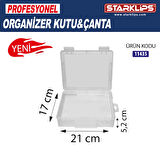 Plastik Tek Bölmeli Çanta Organizer (Şeffaf ) 21x17x5,2cm