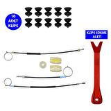 Cam Kriko Tamir Seti Sol Ön Seat Leon 2 2006-2012 (Klips + Aparatlı) 1P0837461A