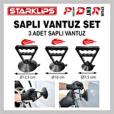 Vantuz Seti 3 Adet Saplı Vantuz 12,5cm 10cm 7,5cm