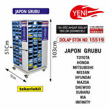 STAND DOLAP 103x51x51 JAPON GRUBU 156 GÖZ 105LİK ÇEKMECE