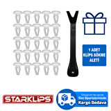 Universal 3,6X10Mm Beyaz Klips 25 Adet
