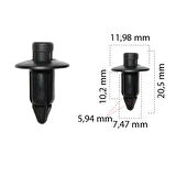Klips Cam Izgara 7,4mm 66824-01G00 Nissan Motorsiklet Suzuki GSXR Hayabusa Bandit Yamaha YZF R1 R6 10 Adet