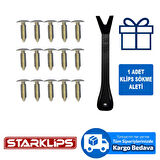 Klips Çam Tipi Gri 7,7X29X18mm 25 Adet