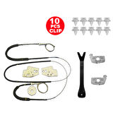 Bmw 3 Serisi E46 (1999-2005) 8196038 Sağ Ön Cam Kriko Tamir Seti 10 Klips