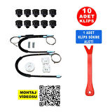 VW Golf 4 Bora 1998-2005 1J4837462-61 Sol ve Sağ Ön Cam Kriko Tamir Seti