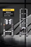 Paslanmaz Çelik Katlanır Merdiven 3.1 Metre