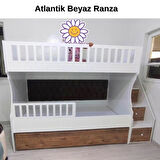 Atlantik Beyaz Model Çocuk Ranzası
